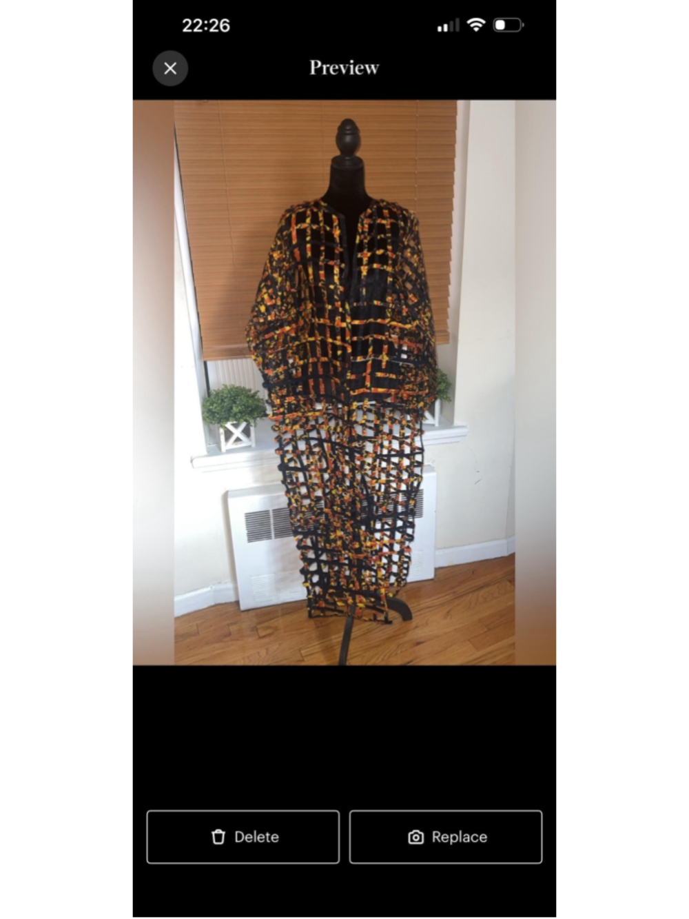 Handmade Ankara Duster Jacket African Wax Print Long Kimono One Size - Picture 7 of 11
